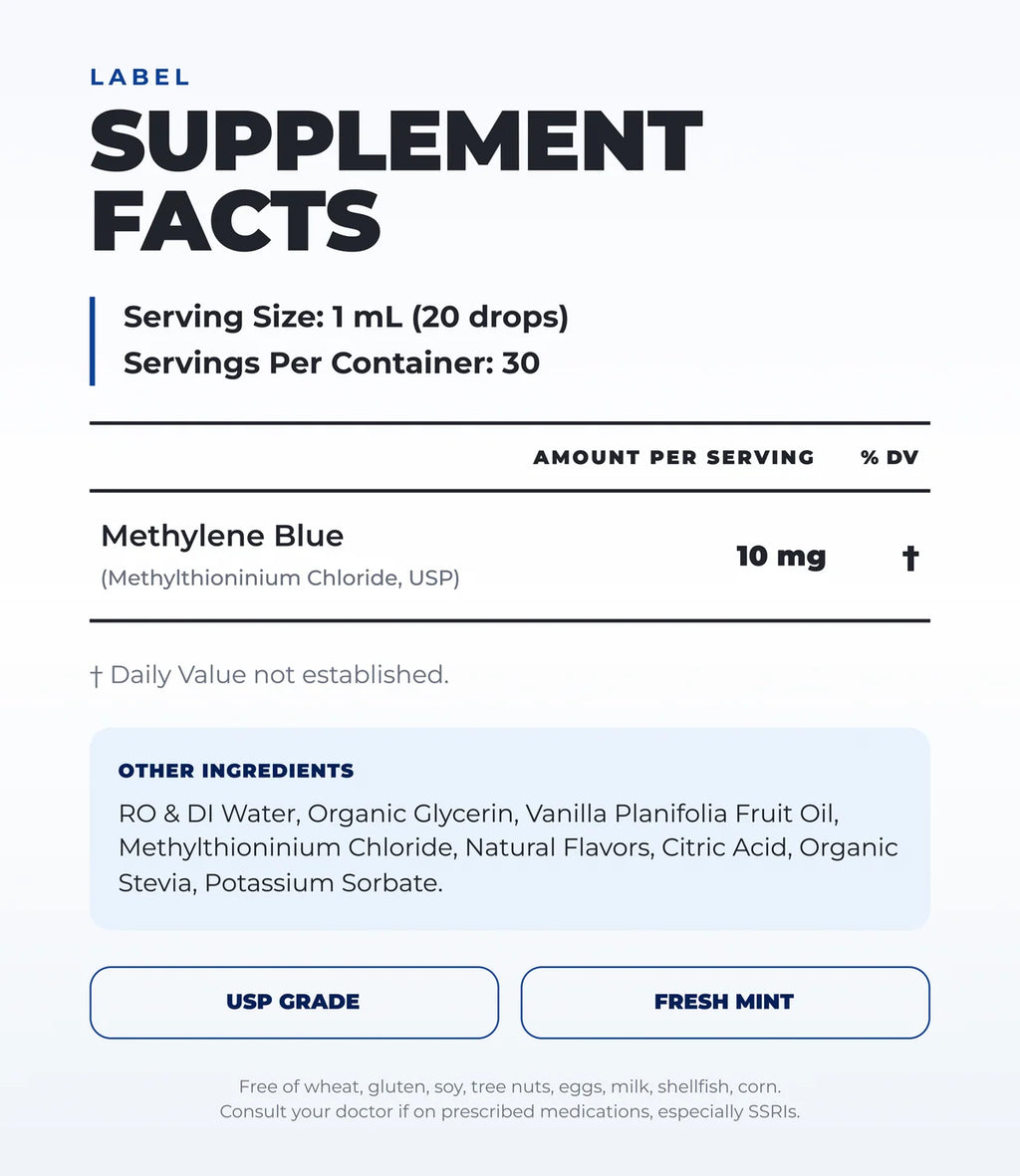 ULTRA METHYLENE BLUE - FRESH MINT FLAVOR